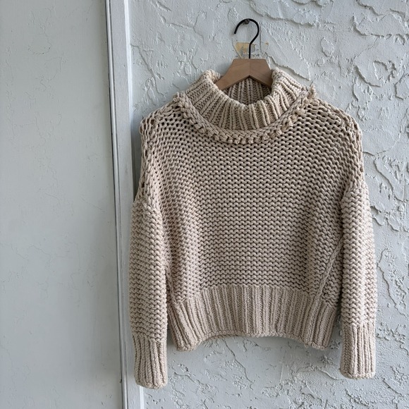 Free People Sweaters - Free People Sweater Women's XS Beige My Only Sunshine Chunky Knit Pullover
